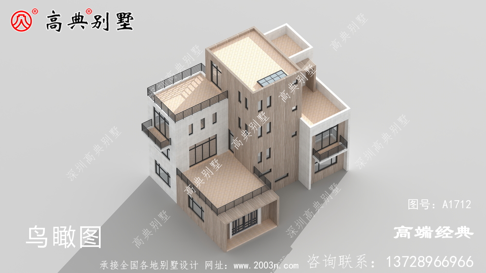 安徽省宁国市农村四层平屋顶楼房户型方案设计，外观挺大气，50万左右